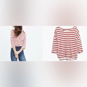 Madewell Audio Tee Calabasa Stripe Size M